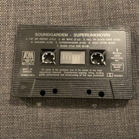Soundgarden Superunknown Cassette tape - Picture 3 of 6